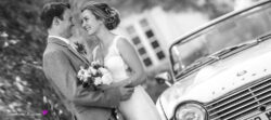 Photo de mariage en noir et blanc à Pau