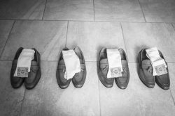 Groom getting ready for a French wedding in pyrenees