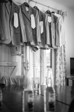 Groom getting ready for a French wedding