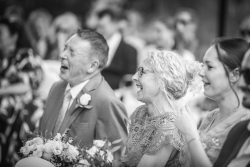 Candid moment during a country wedding in France