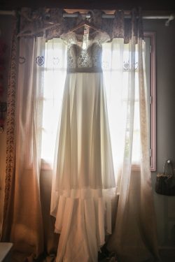 Bride getting ready before the ceremony