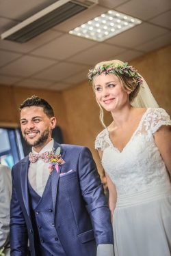Emotional wedding ceremony in South West France