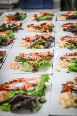 détail du repas mariage dans les montagnes